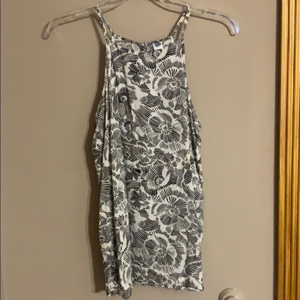 Flowy sleeveless top.